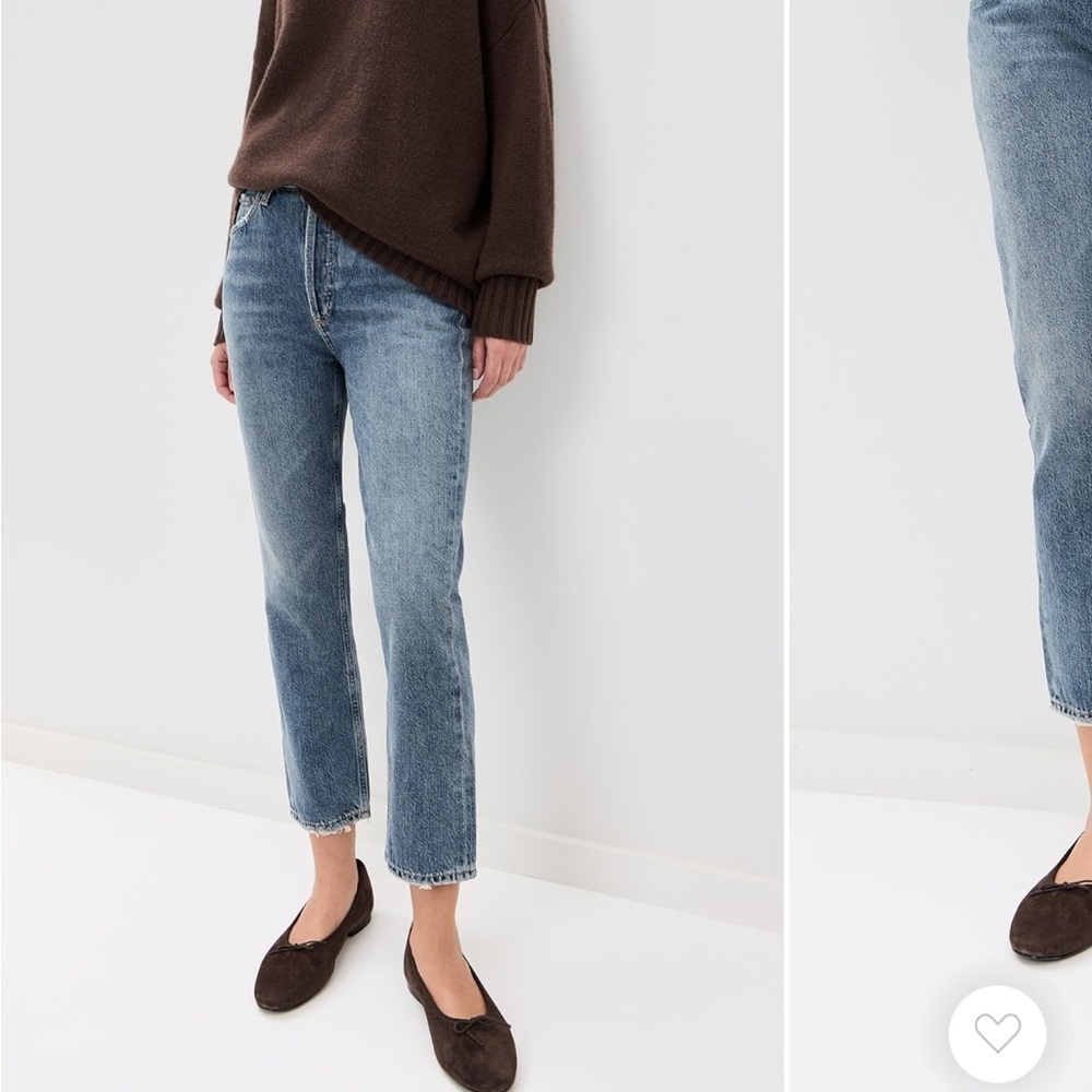 Agolde Riley straight crop jeans